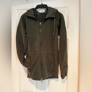 Dark green Under Armour zip up hoodie